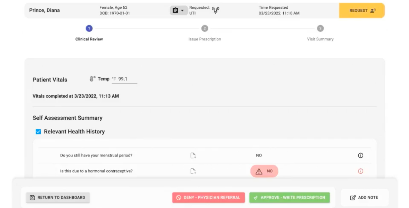 The Encounters workflow before the redesign